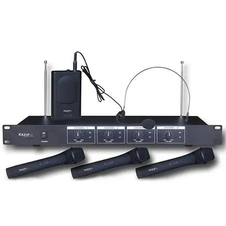 set 4 microfoane wireless( 3 mana + 1 casca) ibiza