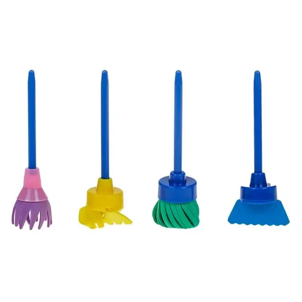 Set 4 pensule cu diferite varfuri,multicolore,11 cm