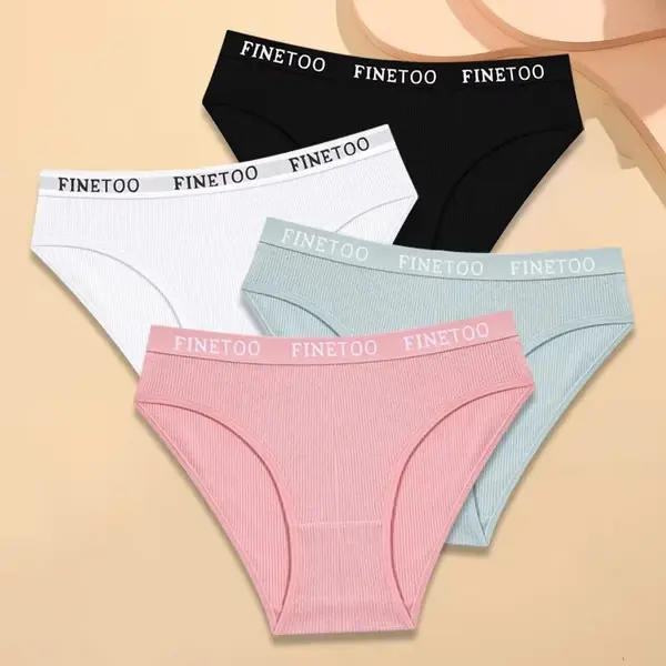 Set 4 perechi de chiloti pentru dama, CH083, Multicolor