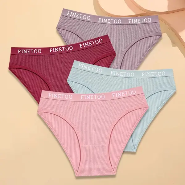 Set 4 perechi de chiloti pentru dama, CH089, Multicolor