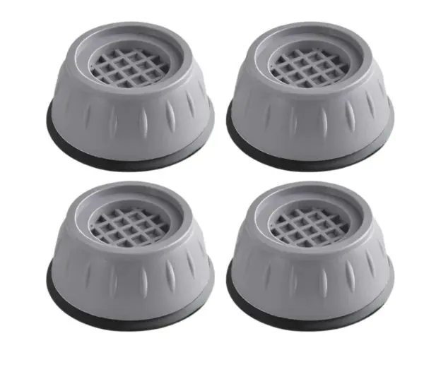 Set 4 Picioruse GRI antisoc si antiderapante pentru masina de spalat