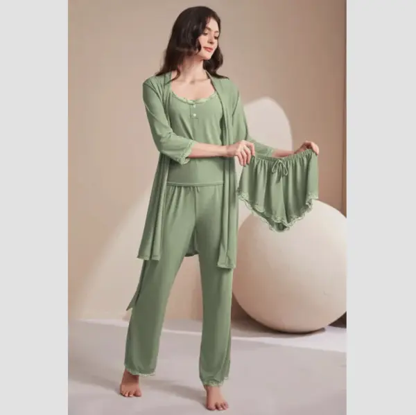 Set 4 piese, lenjerie dama, Verde