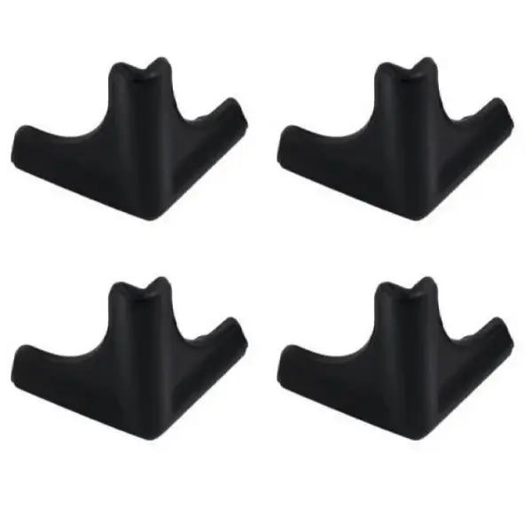 Set 4 protectii colt in trei laturi, 4.5x1.4x0.3 cm, silicon, Diverse culori