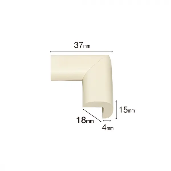 Set 4 protectii colturi pentru mobila Car Boy Safety Galben din spuma 18x37x15x4