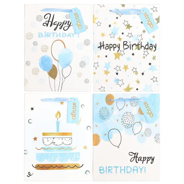 Set 4 Pungi Cadou din Hartie 18A 23A 10 cm, 210 gsm