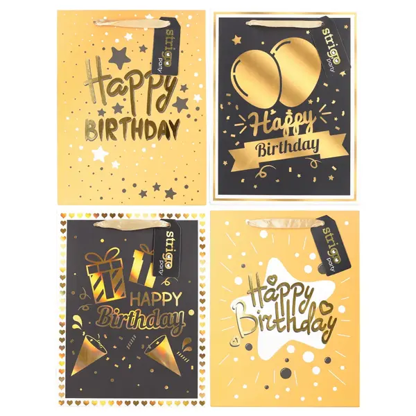 Set 4 Pungi din Hartie 18 23 10 cm, 210 gsm