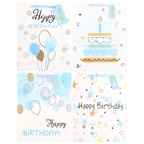 Set 4 Pungi din Hartie 26A 32A 12 cm, 210 gsm