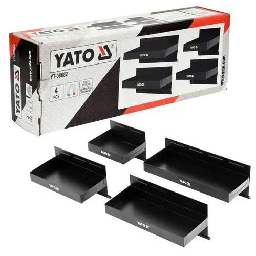 Set 4 rafturi magnetice Yato YT-08682, otel rezistent