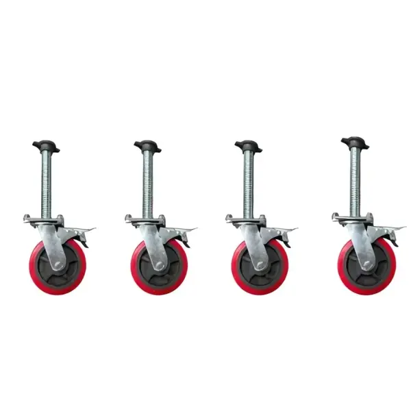 Set 4 roți schela otel cu frana 6 inch (145MM)