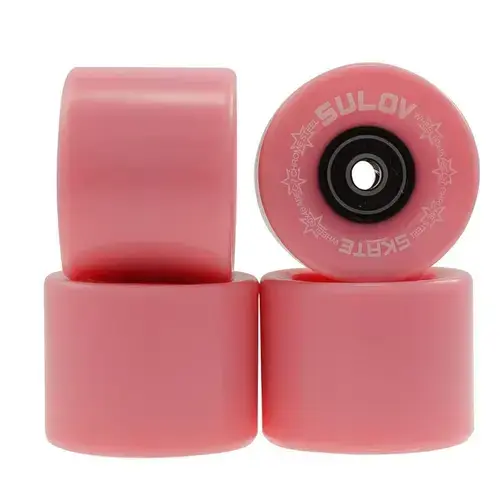 Set 4 roti skateboard Sulov, roz pastel