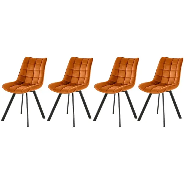 Set 4 scaune K332 velvet cinnamon
