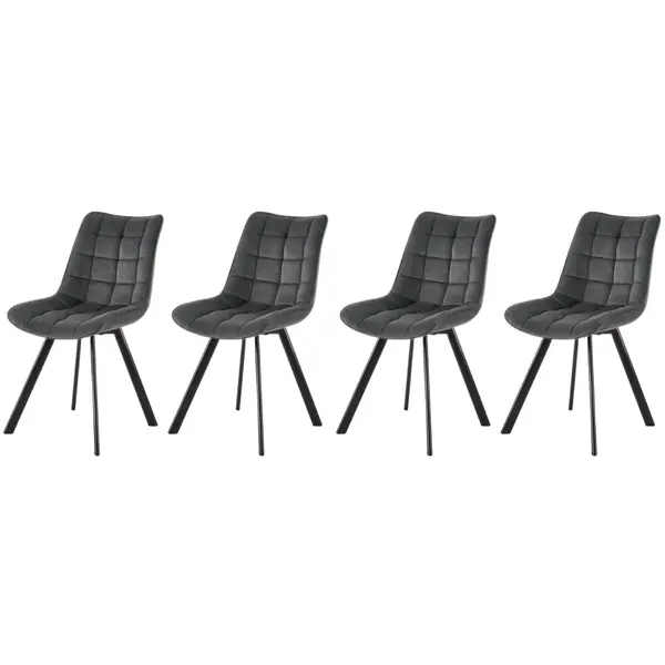 Set 4 scaune K332 velvet gri