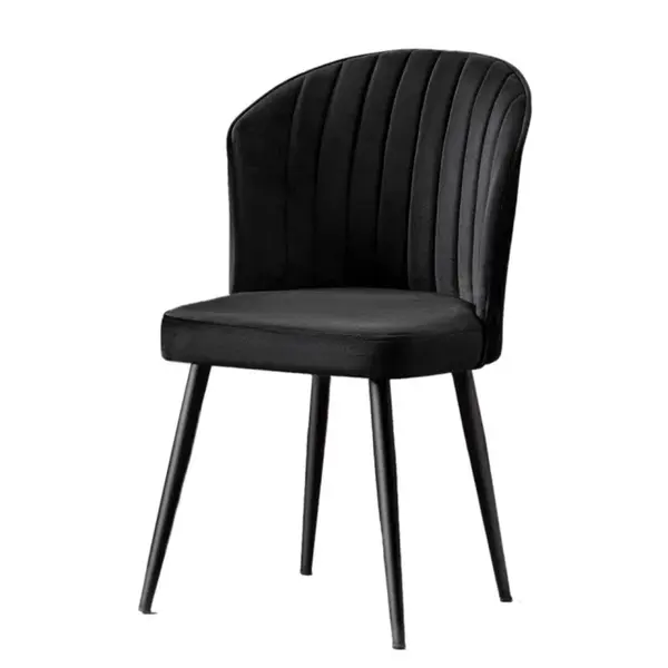Set 4 scaune RUBI, negru, 52x42x85 cm