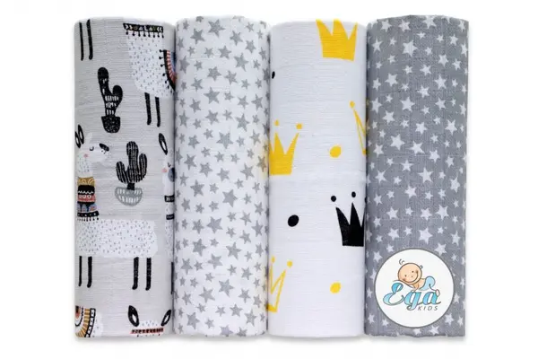 Set 4 scutece din bumbac Lux 70x80 cm model 5912