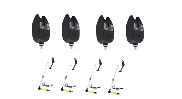 Set 4 senzori /averizori pescuitsi 4 swingeri cu led luminosi