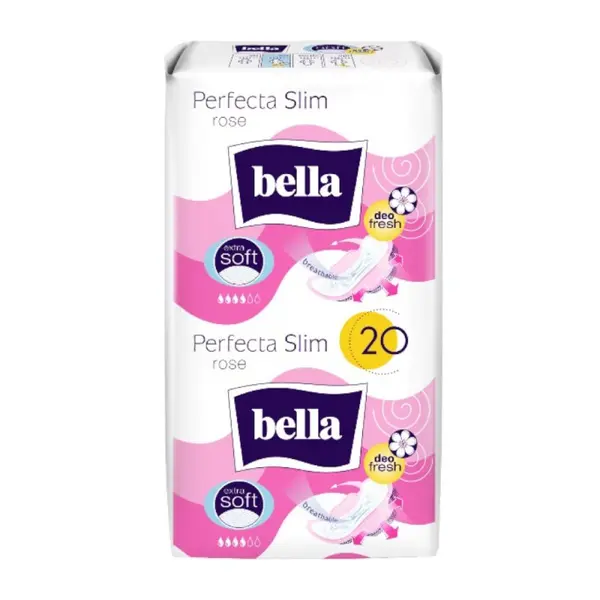 Set 4 x 20 Absorbante Bella Perfecta Slim Rose Extra Soft Deo