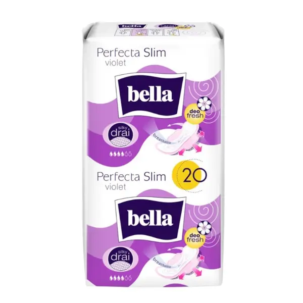 Set 4 x 20 Absorbante Bella Perfecta Slim Violet Silk Drai Deo