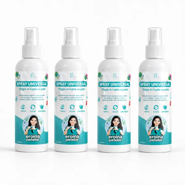 Set 4 x Spray Universal pentru pete "Eroina Petelor"