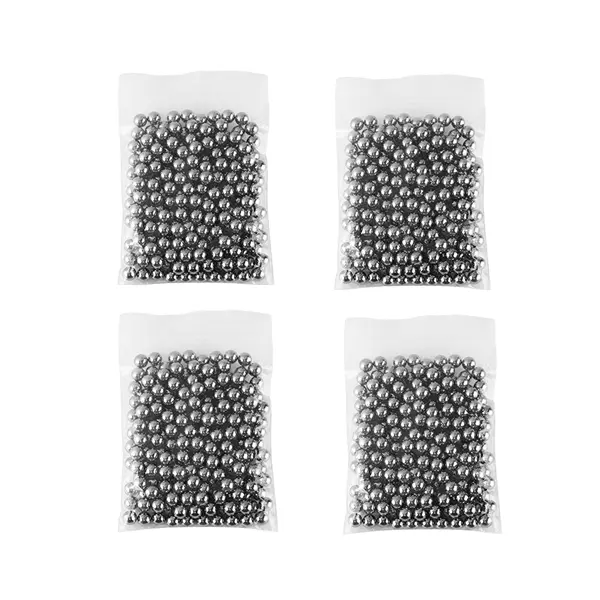 Set 400 bile metalice pentru airsoft si prastie 9 mm, argintiu