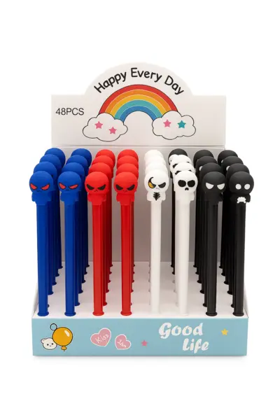 Set 48 pixuri cu capete emoji furioase - modele cool pentru copii si colectii