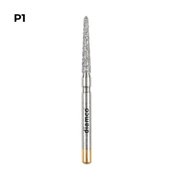 Set 5+1 Freze diamantate cu sanfren subgingival, aliaj rodium-platina - P1