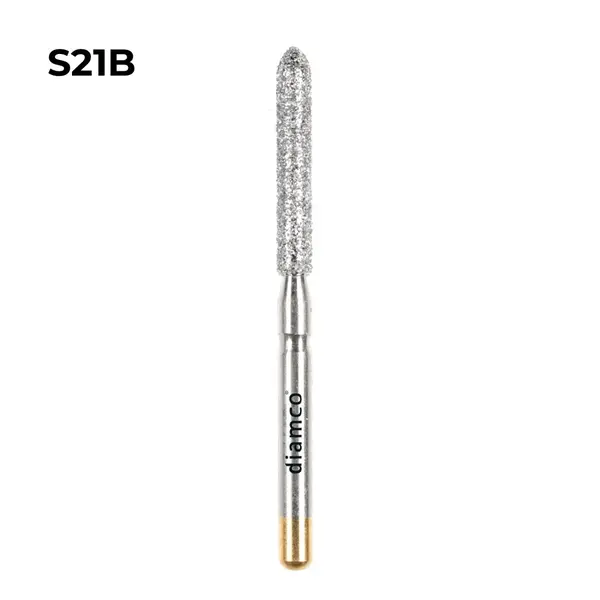 Set 5+1 Freze diamantate cu varf conic 50° aliaj rodium-platina - S21B