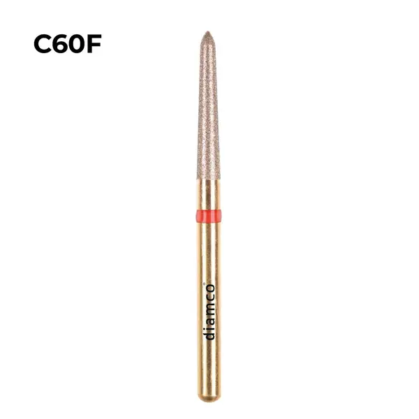 Set 5+1 Freze diamantate fine pentru finisare, aliaj rodium-platina - C60F