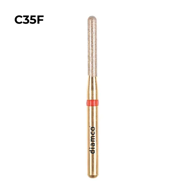 Set 5+1 Freze diamantate fine pentru finisare, aliaj rodium-platina - C35F