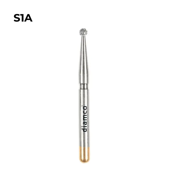 Set 5+1 Freze diamantate sferice aliaj rodium-platina S1A