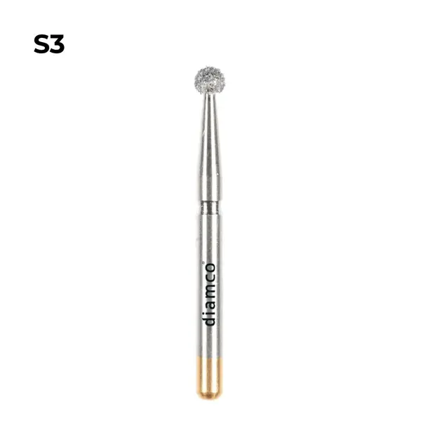 Set 5+1 Freze diamantate sferice aliaj rodium-platina S3