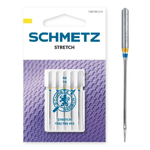 Set 5 ace de cusut, materiale elastice, finete 90, Schmetz 130/705 H-S VDS