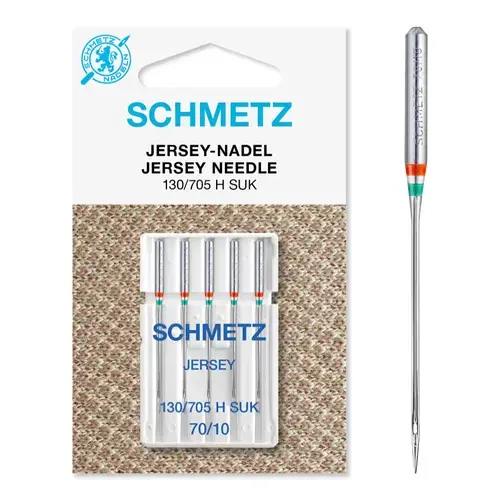 Set 5 ace de cusut tricot, Jersey, finete 70, Schmetz 130/705 H SUK VBS