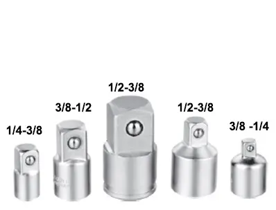 Set 5 Adaptoare CROMATE 1/2 1/4 3/4 3/8