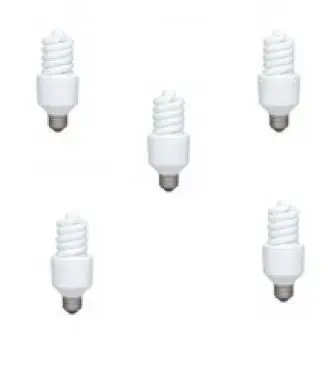 Set 5 becuri economice Panasonic EFD18E27HD-5, putere lampa 18W, echivalent pentru incandescenta 87W