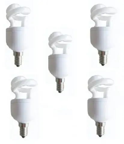 Set 5 becuri economice Panasonic EFD5E27HDE14E-5, putere lampa 5W, echivalent pentru incandescenta 30W