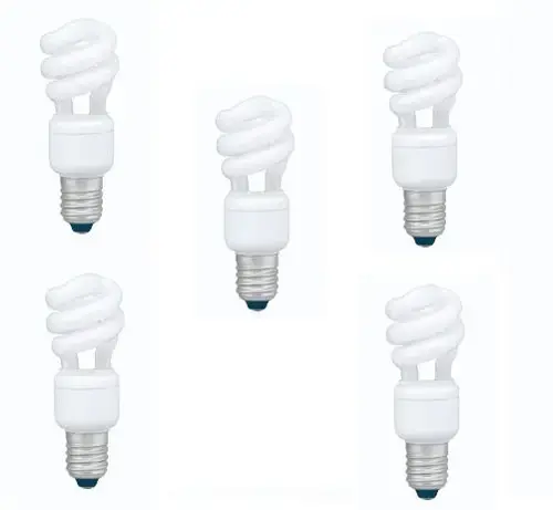 Set 5 becuri economice Panasonic EFD8E27HD3E-5, putere lampa 8W, echivalent pentru incandescenta 45W