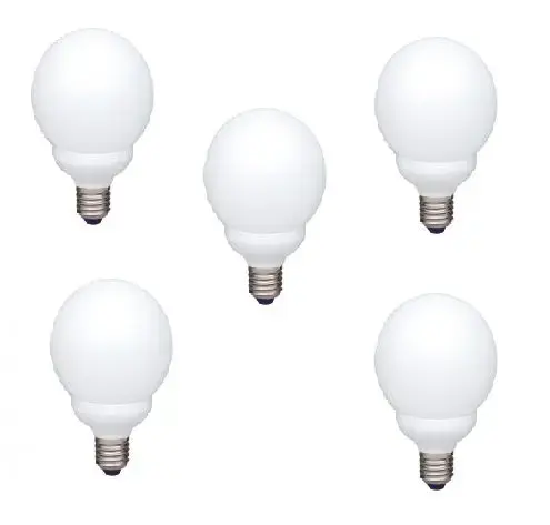 Set 5 becuri economice Panasonic EFG18E65HD-5, putere lampa 18W, echivalent pentru incandescenta 80W