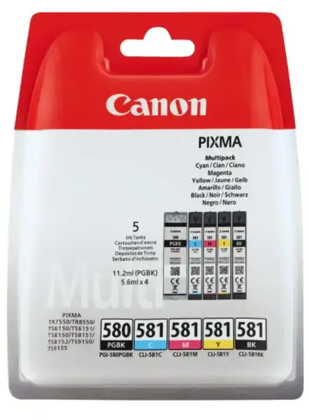 Set 5 Cartuse Cerneala Canon PGI-580/CLI-581 (Color)