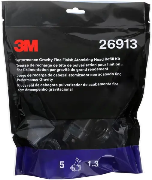 Set 5 duze gravitationale verzi, 1.3mm, pentru pistolul de vopsit 3M Performance Spray Gun, varianta noua