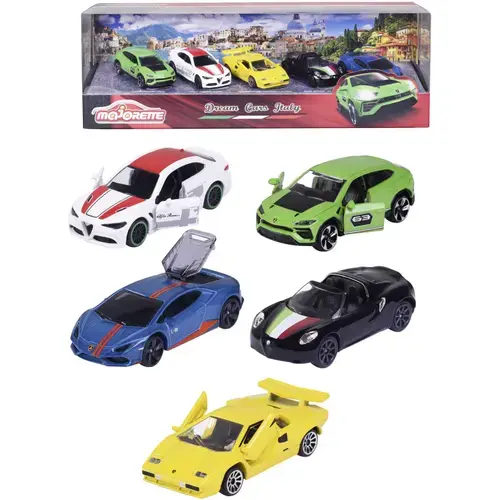 Set 5 masinute metalice Majorette - Dream cars Italy