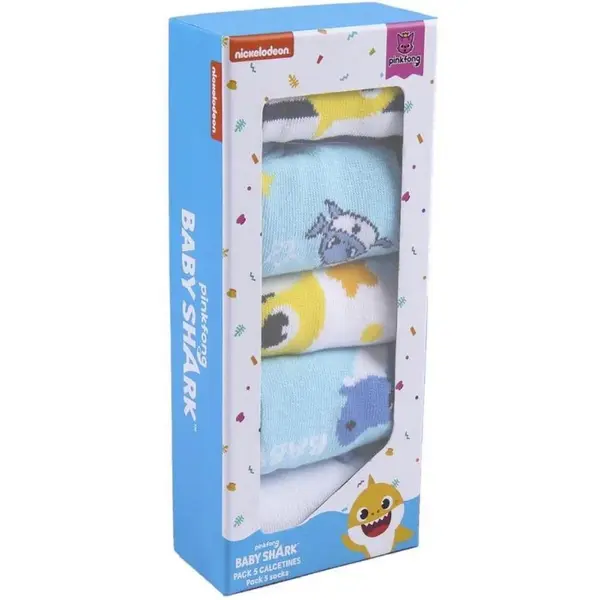 Set 5 Perechi de Sosete Copii Baby Shark - 17/18