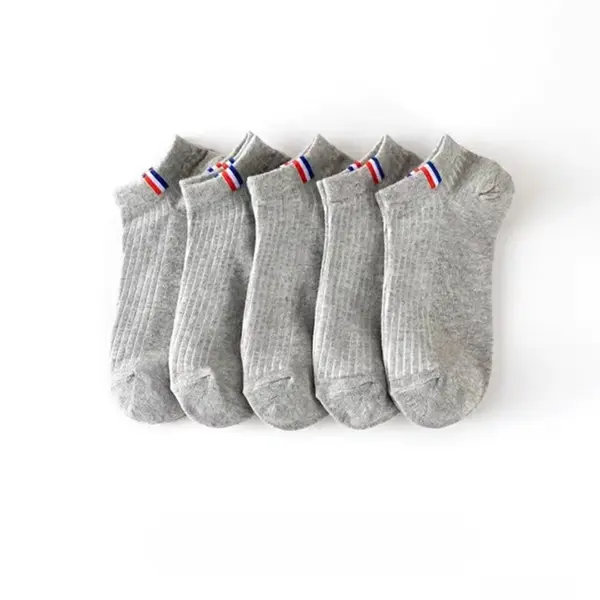 Set 5 perechi de sosete pentru barbati, SS218, gri, marime universala (39-42)