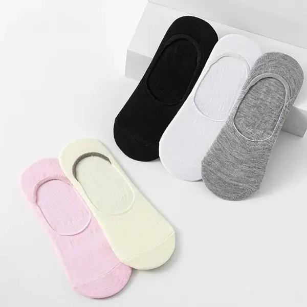 Set 5 perechi de sosete pentru dama, SS090, Multicolor, marime universala (35-39)