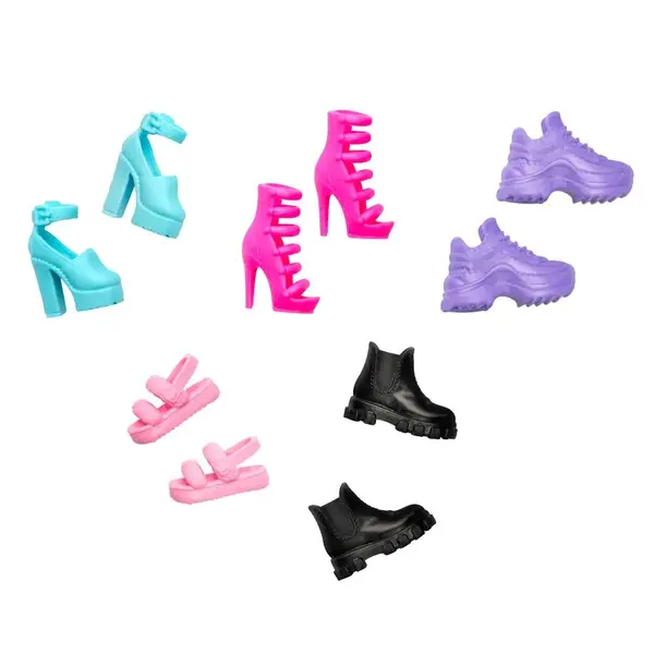 Set 5 perechi pantofi Barbie Fashion Accessories