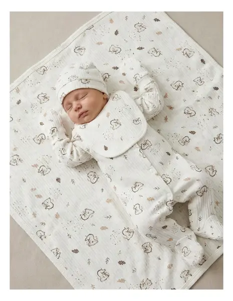 Set 5 piese bebe koala, model alb