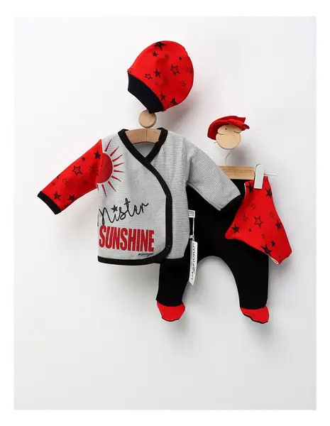 Set 5 piese, Mister SunShine, negru-rosu