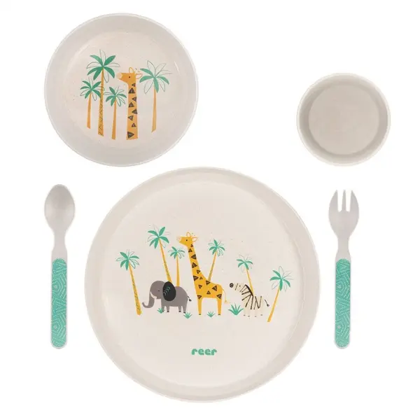 Set 5 piese vesela pentru mancarea copiilor, 1 bucata, Reer