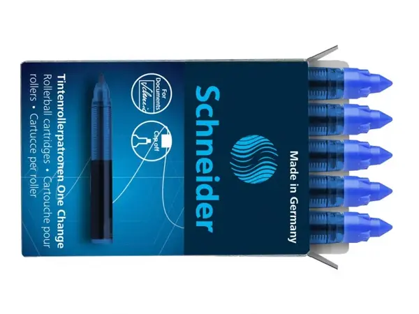 Set 5 rezerve cerneala Schneider pentru roller One Change,Breeze, Base Senso si Base Ball