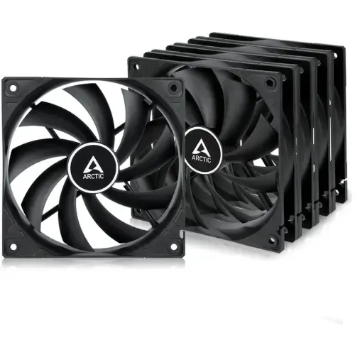 Set 5 ventilatoare Arctic F12 PWM, 230 - 1350 rpm, Negru