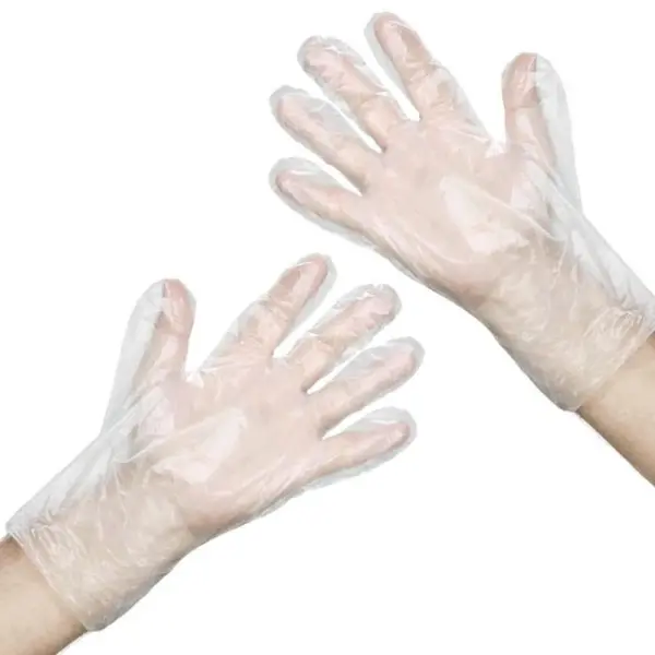 Set 5 x 100 Manusi din Plastic, Prima, Transparente, Marimea L